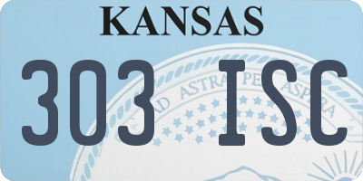 KS license plate 303ISC