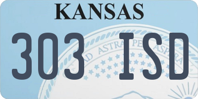 KS license plate 303ISD