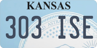 KS license plate 303ISE