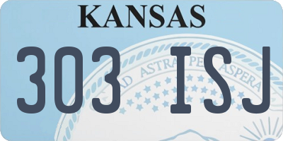 KS license plate 303ISJ