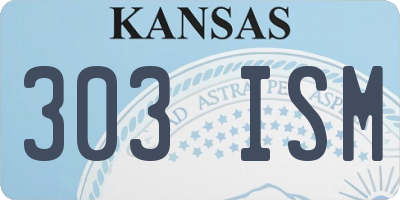 KS license plate 303ISM