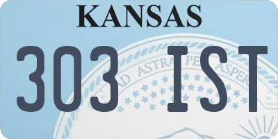 KS license plate 303IST