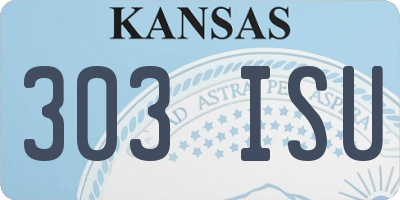 KS license plate 303ISU