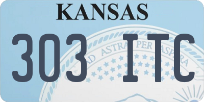 KS license plate 303ITC