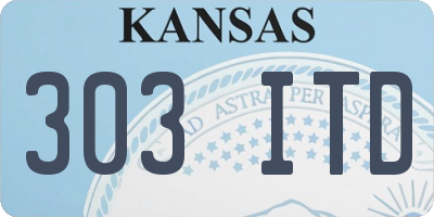 KS license plate 303ITD