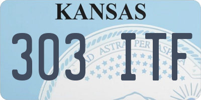 KS license plate 303ITF