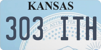 KS license plate 303ITH