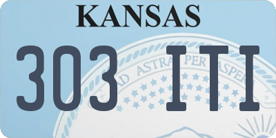 KS license plate 303ITI
