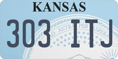 KS license plate 303ITJ