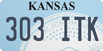 KS license plate 303ITK