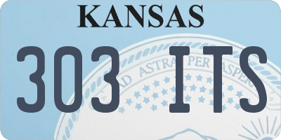 KS license plate 303ITS
