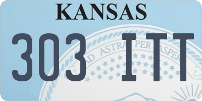 KS license plate 303ITT