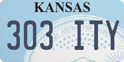 KS license plate 303ITY
