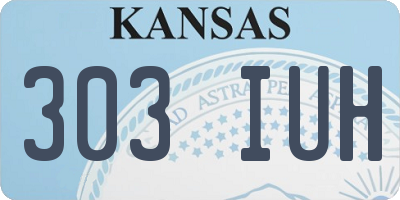 KS license plate 303IUH