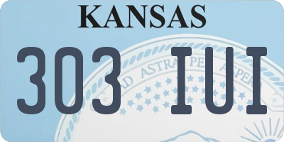 KS license plate 303IUI