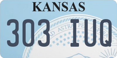 KS license plate 303IUQ