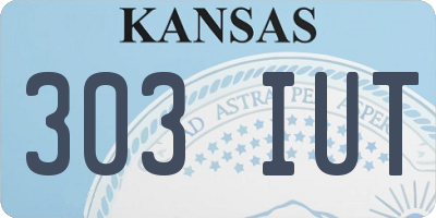 KS license plate 303IUT
