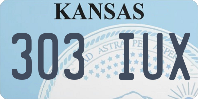 KS license plate 303IUX