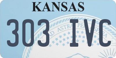 KS license plate 303IVC