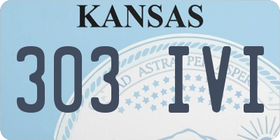 KS license plate 303IVI