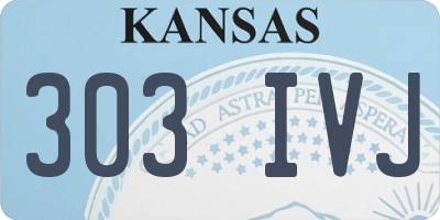 KS license plate 303IVJ