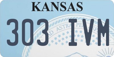 KS license plate 303IVM