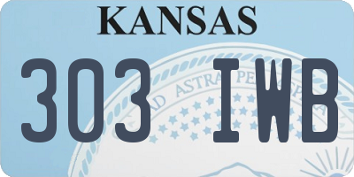 KS license plate 303IWB