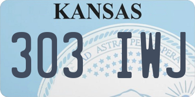 KS license plate 303IWJ