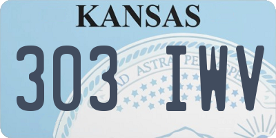 KS license plate 303IWV
