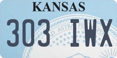 KS license plate 303IWX