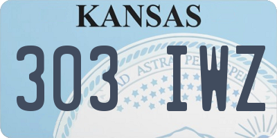 KS license plate 303IWZ