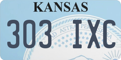 KS license plate 303IXC