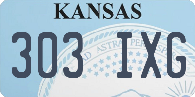 KS license plate 303IXG
