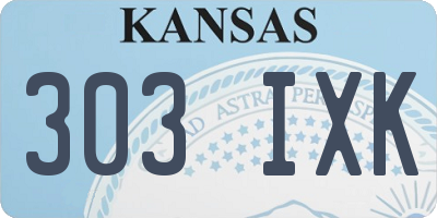 KS license plate 303IXK