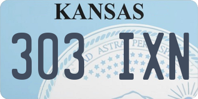 KS license plate 303IXN