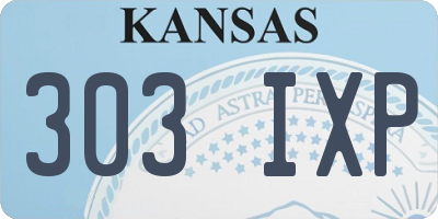 KS license plate 303IXP