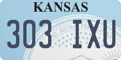 KS license plate 303IXU