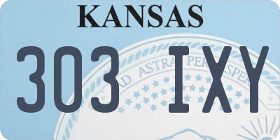KS license plate 303IXY