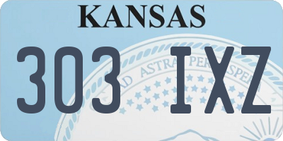 KS license plate 303IXZ