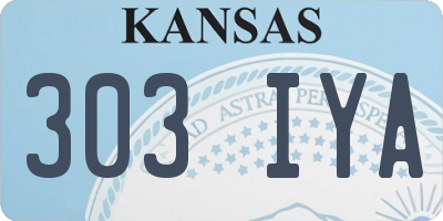 KS license plate 303IYA
