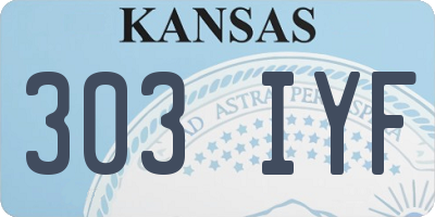 KS license plate 303IYF