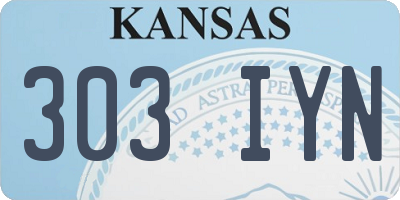KS license plate 303IYN