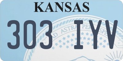 KS license plate 303IYV
