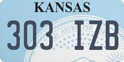 KS license plate 303IZB