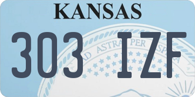 KS license plate 303IZF