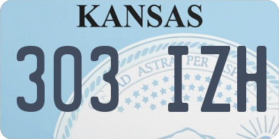 KS license plate 303IZH