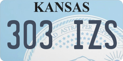 KS license plate 303IZS