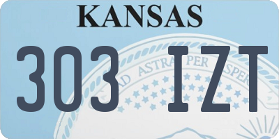 KS license plate 303IZT