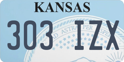 KS license plate 303IZX
