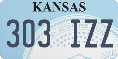 KS license plate 303IZZ